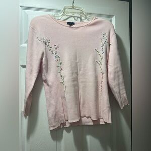 GAP Light Pink Ribbed Knit Top